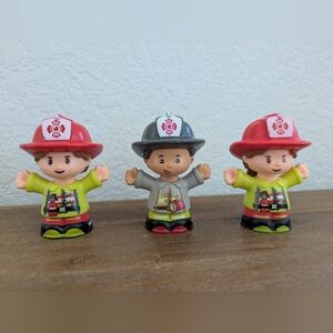 Three Fisher-Price Little People Firefighters